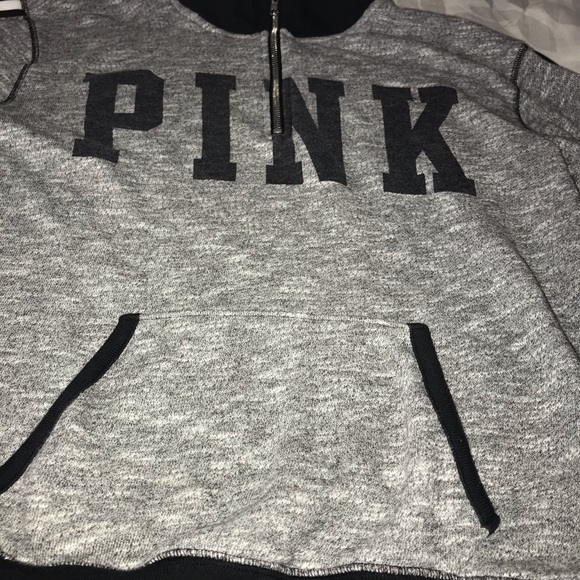 PINK VS Heathered 1/4 Zip-up - Picture 3 of 8